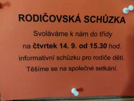 Rodičovská schůzka v MŠ